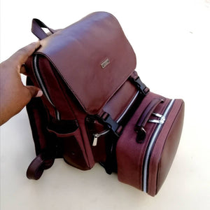 Leather Bag with Lunchbag